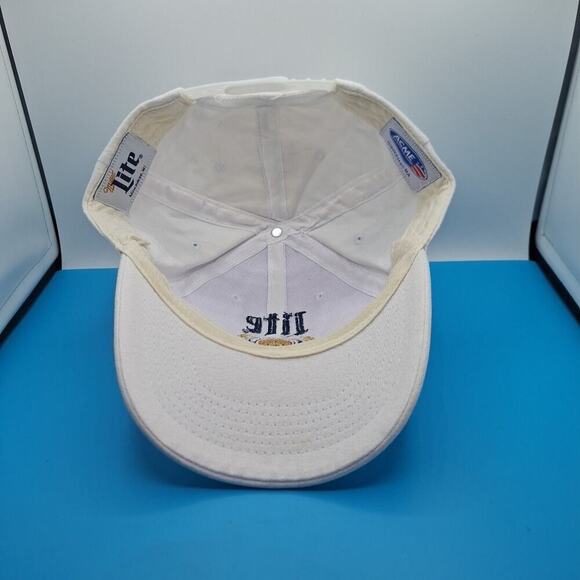 Miller Lite Beer Hat Snapback Adjustable Baseball Cap White Cotton - Picture 6 of 8